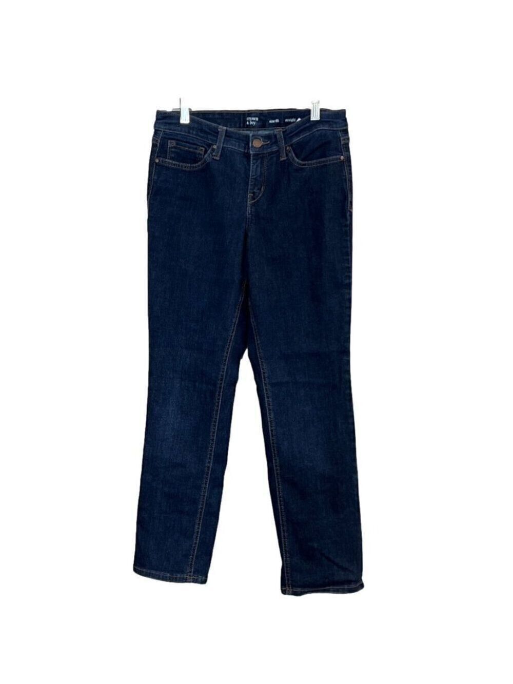 Women's Crown & Ivy Straight Leg Jeans. Size 6 Short